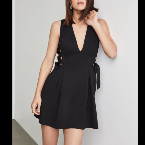 bcbg kalie lace up dress